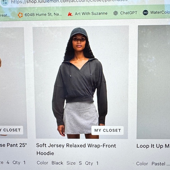 Lululemon soft jersey relaxed wrap front hoodie - Picture 2 of 10